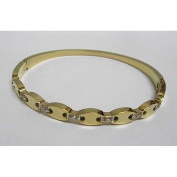 Gold-plated stainless steel coffee bean bracelet