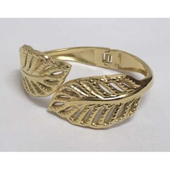 Marbled leaf steel bracelet