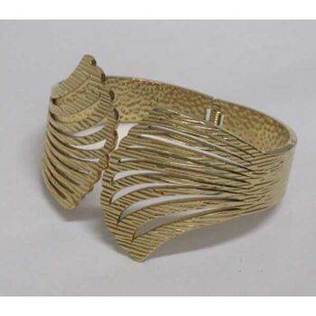 gold-plated stainless steel bangle that opens