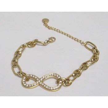 gold-plated steel infinity link bracelet