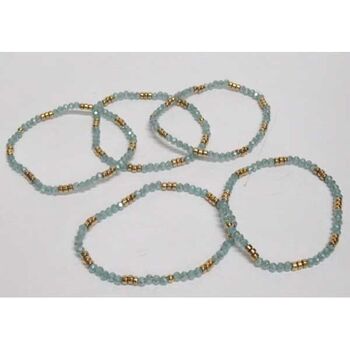 thin light green gray pearl bracelet