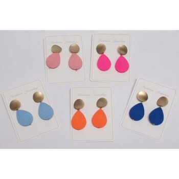 boucles oreilles gouttes à rayures