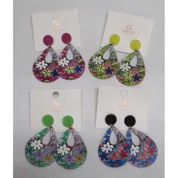 boucles d'oreilles fleur tortue de mer