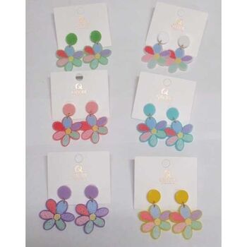 boucles d'oreilles florale des iles