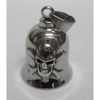 stainless steel skull bell pendant