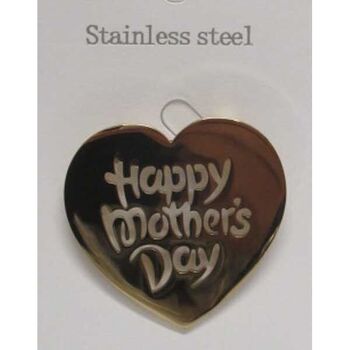 broche bijoux Happy mothers day acier doré