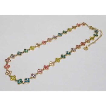 Princess necklace with rhinestones in all colors, made of stainless steel