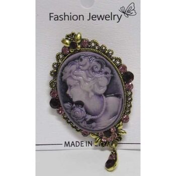 bijoux broche portrait femme