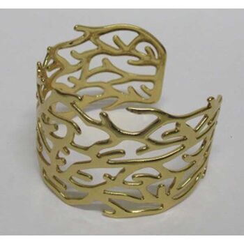 gold coral bracelet in steel