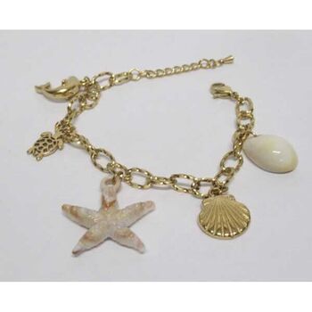 jewelry steel bracelet charms star cowrie