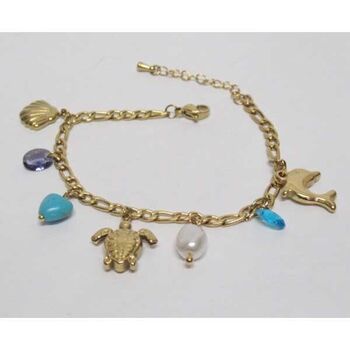 jewelry bracelet steel mesh turtle dolphin seashell