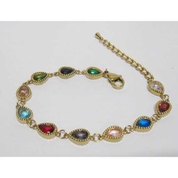 diamond-shaped crystal bracelet jewelry in steel