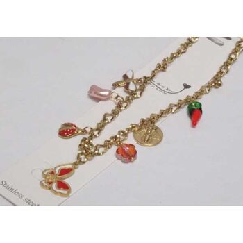 Steel butterfly and dragonfly necklace