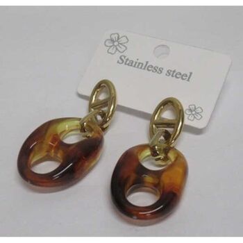 jewelry earrings resin steel coffee bean