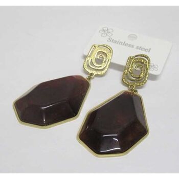 statement resin and steel earrings