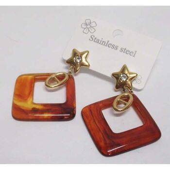 jewelry earrings resin steel creole