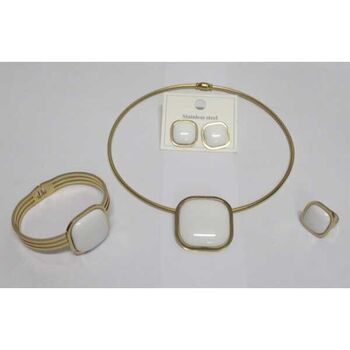 4-piece steel jewelry set