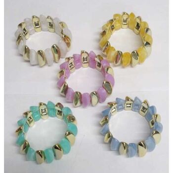 Pastel-colored elastic bangle jewelry