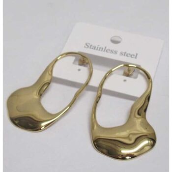 open steel drop earrings