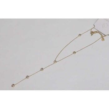 Y-shaped necklace in steel with a heart and crystal