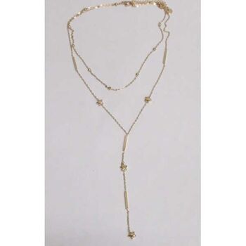 double steel star drop necklace jewelry