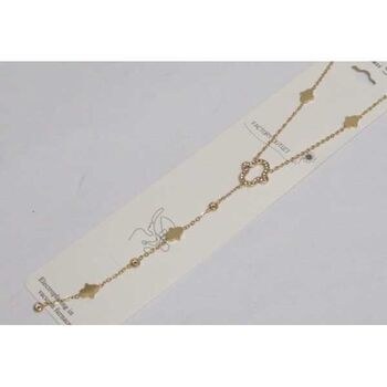 bijoux collier acier chute main strass