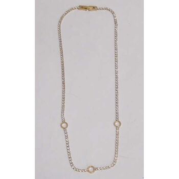 bijoux chaine strass acier petits cercles