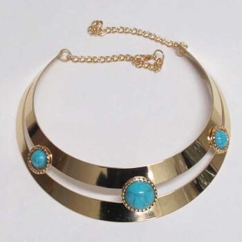 turquoise hoop necklace