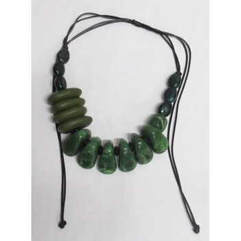 Bijoux femme bois résine vert