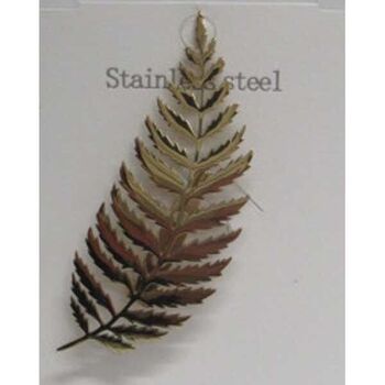 Gold-plated stainless steel leaf brooch jewelry