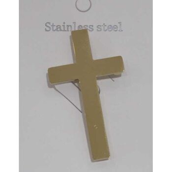 gold-plated steel cross brooch/jewelry