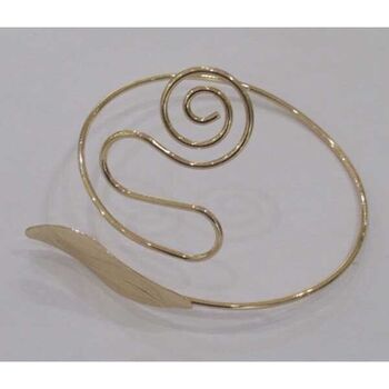 gold leaf spiral bracelet