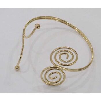 Gold swirl cuff bracelet