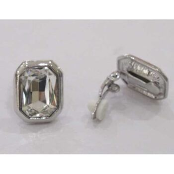 white crystal clip jewelry