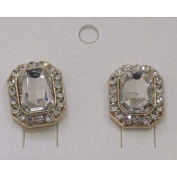 bijoux à pince doré cristal