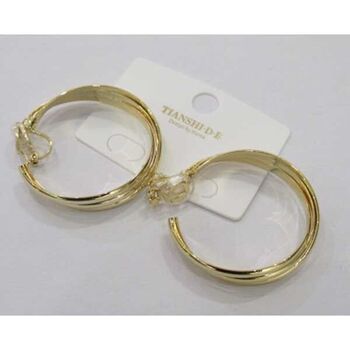 gold twisted clip-on creole