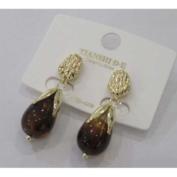 boucles oreilles pendantes résine à clip