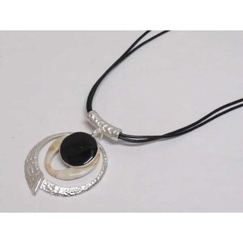 sautoir bijoux collier email résine argenté