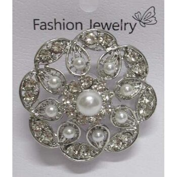 jewelry pins mandala rhinestone pearl