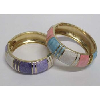 Enamel-colored bangle bracelet