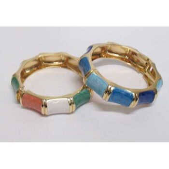 set of 2 colored bangle bracelets