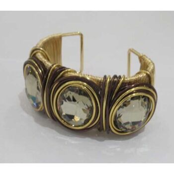 bracelet bijoux ronds marron artisanat