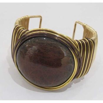 bijoux bracelet résine XL marron