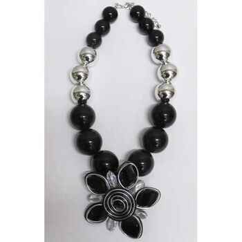 black ball jewelry and aluminum flower pendant