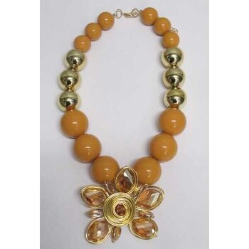 yellow ball jewelry with aluminum flower