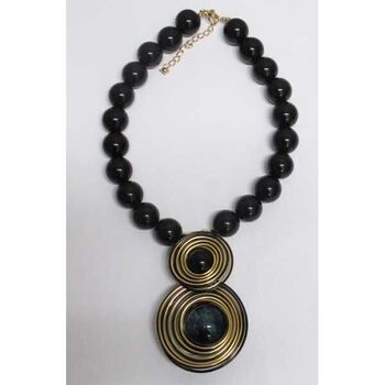 collier  à spirale aluminium résine noire