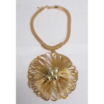 bijoux collier pendentif extra large fleur boule