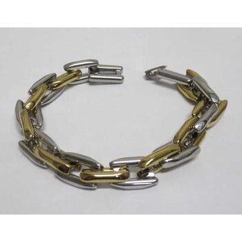 bracelet bijoux grand maillon argent doré