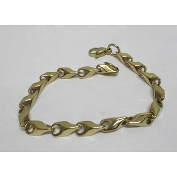 bracelet maille épi en doré