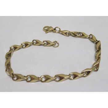 bracelet fin maille épi en doré
